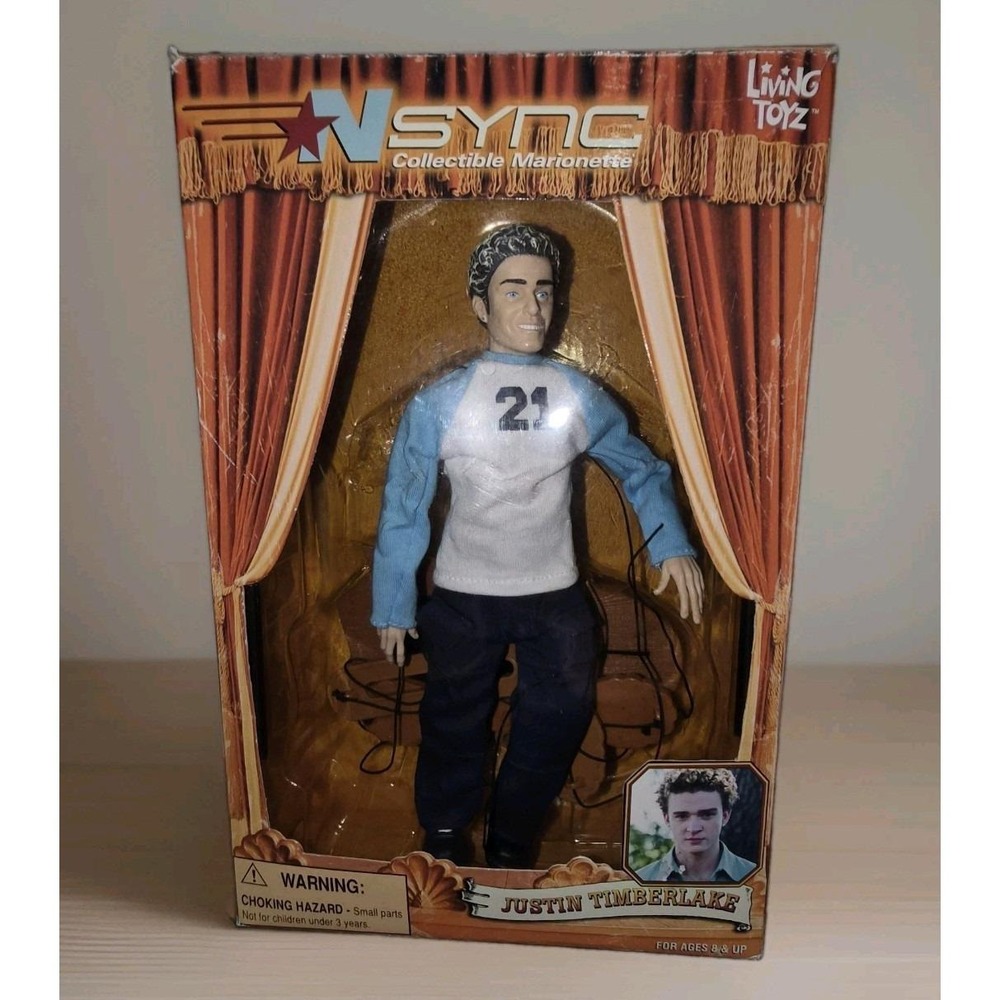 2000 NSYNC Justin Timberlake Collectible Marionette Doll Complete in Box